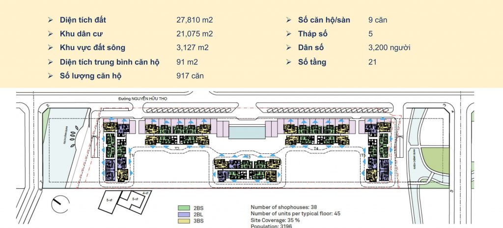 Mặt bằng tầng trệt Celesta Rise Keppel Land Nhà Bè